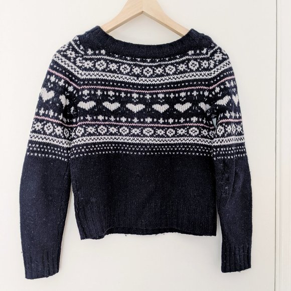 Garage Fair Isle navy blue sweater - Picture 3 of 5